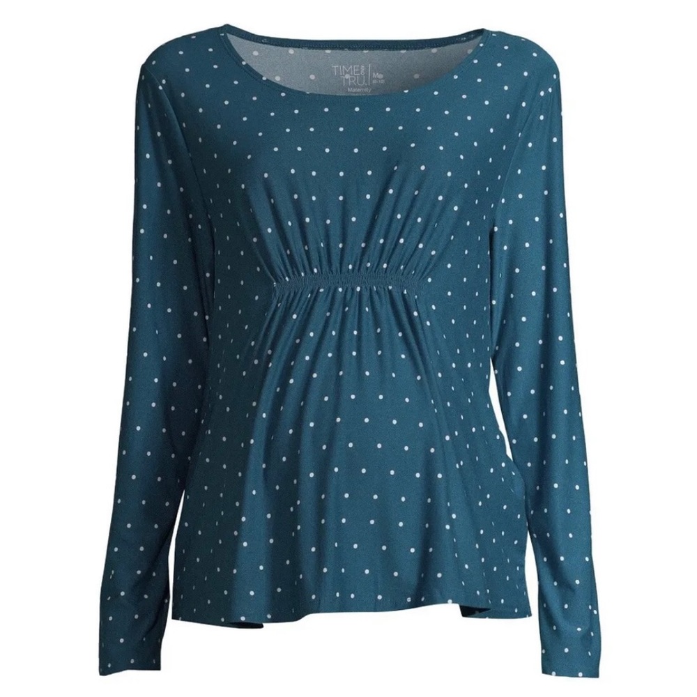 Maternity shirts- Long sleeved- Polka dot-  Time and Tru